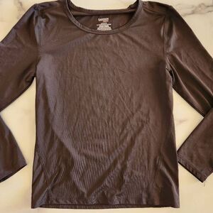 Danskin Now girls large black casual basic activewear sporty shirt long sleeve